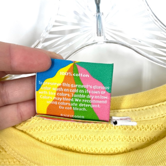 Big Bud Press Womens Yellow Thermal Long Sleeve Top Made In Los Angeles Size XXS - Picture 6 of 6